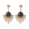 Natural Gemstone Stud Dangle Earrings EJEW-JE07269-01-3