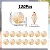 120Pcs Electroplate Glass Links Connectors EGLA-SP0001-01A-2