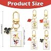 4Pcs Playing Card Alloy Enamel Pendant Decorations HJEW-YW00379-3