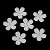 5-Petal Frosted Acrylic Bead Caps SACR-F016-01A-1