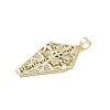 Real 18K Gold Plated Brass Micro Pave Cubic Zirconia Pendants KK-A209-04C-G-2