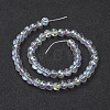 13 inch AB Color Plated Round Glass Beads X-GR6mmC28-AB-3