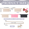 3Pcs 3 Colors Rectangle Felt Purse Organizer Insert PURS-PH0001-46-2