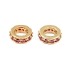 Brass Micro Pave Cubic Zirconia European Beads CU-CBAB99C-04G-4