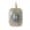 Natural Labradorite Faceted Pendants G-B186-01G-01-1
