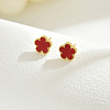 Elegant Vintage Floral Stainless Steel Stud Earrings for Women FR2099-2-1