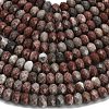 Natural Red Line Jasper Beads Strands G-Z111-A48-4