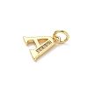 Brass Micro Pave Cubic Zirconia Charms KK-I382-03G-A-2