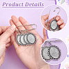 4Pcs Iron Brooches JEWB-UN00010-4