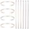 6Pcs Stainless Steel Blank Cuff Bangles MAK-BBC0001-32P-1