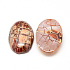 Dyed Natural Fire Agate Cabochons X-G-Q957-02B-20x30-1