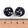 Polymer Clay Pave Rhinestone Beads RB-T018-01G-3