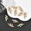 SHEGRACE Brass Micro Pave Clear Cubic Zirconia Pendants XGRQ29628-394G-F-4