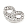 Brass Micro Pave Clear Cubic Zirconia Links Connector Charms KK-K413-06P-2