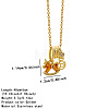 304 Stainless Steel Enamel & Cubic Zirconia Horse Pendant Necklaces for Women WGB99B5-02-2