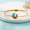 Waxed Cord with Glass Braided Bracelets for Women PS3674-3