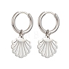 304 Stainless Steel Dangle Hoop Earrings for Women EJEW-JE05037-3