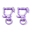 Spray Painted Eco-Friendly Alloy Swivel Snap Hooks Clasps PALLOY-T080-09-NR-3