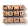 Natural Wood Constellation Beads WOOD-M002-04-4