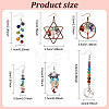 6 Pairs 6 Style Natural Mixed Gemstone Tree of Life Dangle Earrings EJEW-AN0003-18-2