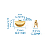 Iron Ribbon Crimp Ends IFIN-TAC001-06A-G-7