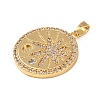 Brass Micro Pave Rhinestone Pendants KK-Z161-01G-03-2