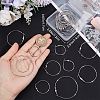 Beebeecraft 30Pcs 6 Style Brass Hoop Earring Findings FIND-BBC0003-23P-3