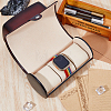 Three Slots Imitation Leather Watch Package Boxes CON-WH0089-63-4