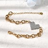 304 Stainless Steel Link Bracelets BJEW-K264-02B-G-3