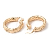 Brass Hammered Hoop Earrings EJEW-Q765-04G-2