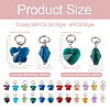 96Pcs 24 Style Faceted Transparent Glass Charms GLAA-SW0001-04-4