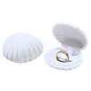 1Pc Shell Shaped Velvet Jewelry Storage Boxes VBOX-YW0001-05C-1