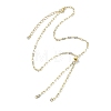 3MM Brass Paperclip Chain Slider Necklace Making AJEW-JB01600-1
