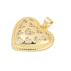 Brass Micro Pave Cubic Zirconia Pendants KK-D317-091G-2