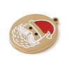 Christmas Theme Ion Plating(IP) 304 Stainless Steel Enamel Pendants STAS-Z083-07G-02-2