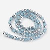 Electroplate Glass Beads Strands EGLA-A034-J8mm-M06-2