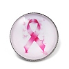 Breast Cancer Awareness Ribbon Glass Brooches JEWB-L019-01C-1