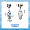 30Pcs Antique Silver Plated Alloy European Dangle Charms FIND-DC0002-93-2