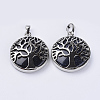 Synthetic Blue Goldstone Pendants G-P350-D10-1