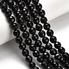 Natural Black Tourmaline Beads Strands G-H329-D02-4mm-1