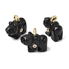 Natural Obsidian Carved Pendants G-H357-02G-07-1