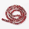 Electroplate Transparent Glass Beads Strands EGLA-A034-T6mm-N12-2