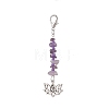 7Pcs Chakra Natural Gemstone Chip Keychains GG-CJ560E-2