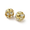 7mm Brass Rhinestone Beads X1-KK-S519-01B-02G-2