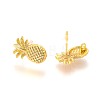 Brass Stud Earring Findings KK-F809-16G-1