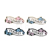 Feminist with Flower Enamel Pins JEWB-D306-01-1