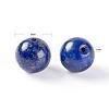 D100Pcs 8mm Natural Lapis Lazuli Round Beads DIY-LS0002-02-3