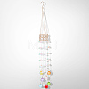 Flower Round Glass Beads Tassel Hanging Suncatchers for Window Garden Outdoor Decoration HJEW-WH20020-007C-6
