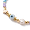 Colorful Glass Seed & Brass Braided Bead Bracelet BJEW-JB10138-01-3