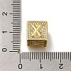Brass Cubic Zirconia Beads KK-Q818-01X-G-3
